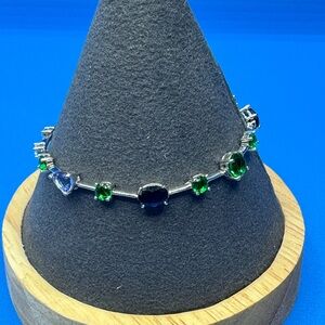 Sterling Silver 925 Multi-color Bracelet